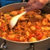 bacalao caliente con arroz blanco a la cubana