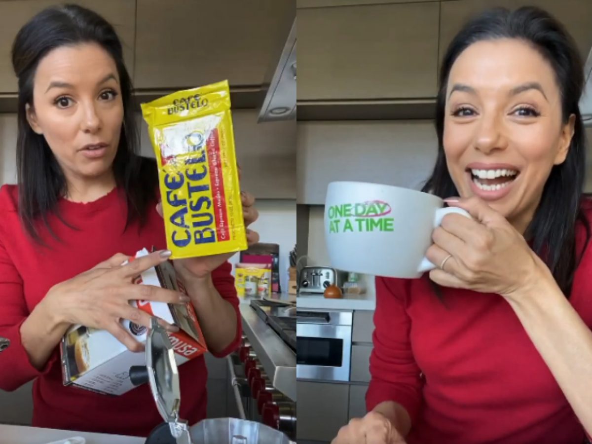 Eva Longoria enseña cómo hacer un perfecto café cubano con leche