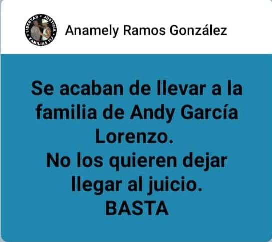 Régimen Cubano Libera A La Familia De Andy García Lorenzo Y A La Activista Saily González