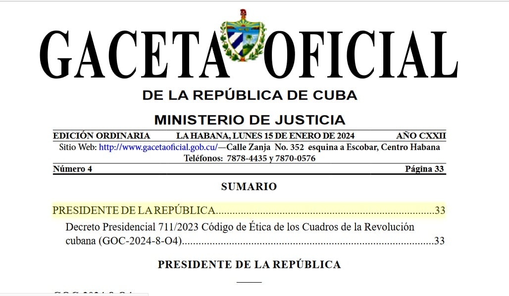 Gaceta Oficial publica nuevo Código de Ética para que los dirigentes