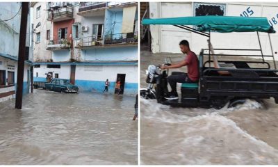 Fuertes lluvias, inundaciones, derrumbes y hasta incendio azotaron a La Habana