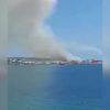 Reportan incendio en las cercanías de la base de supertanqueros de Matanzas