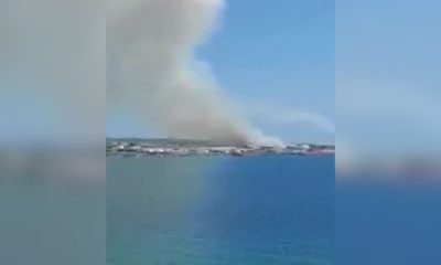 Reportan incendio en las cercanías de la base de supertanqueros de Matanzas