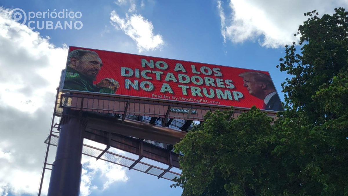 ¿Quién pagó por la valla publicitaria de Fidel Castro y Donald Trump instalada en Miami-Dade